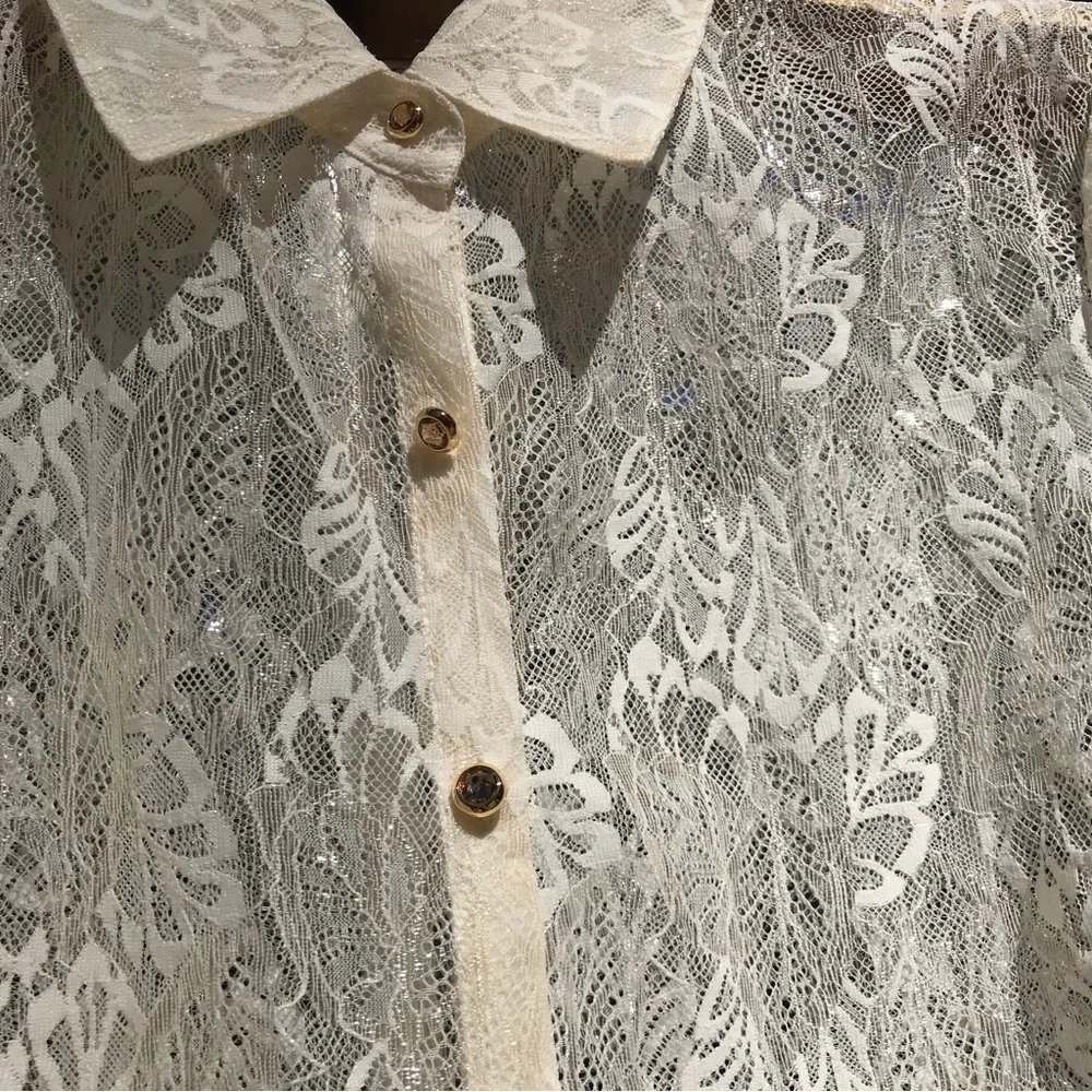 St. John Evening Lace Blouse - Picture 3 of 10